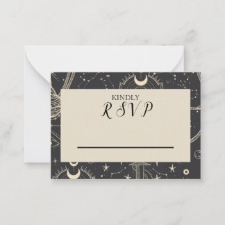 De Correspondance Carte Mariage céleste Boho RSVP