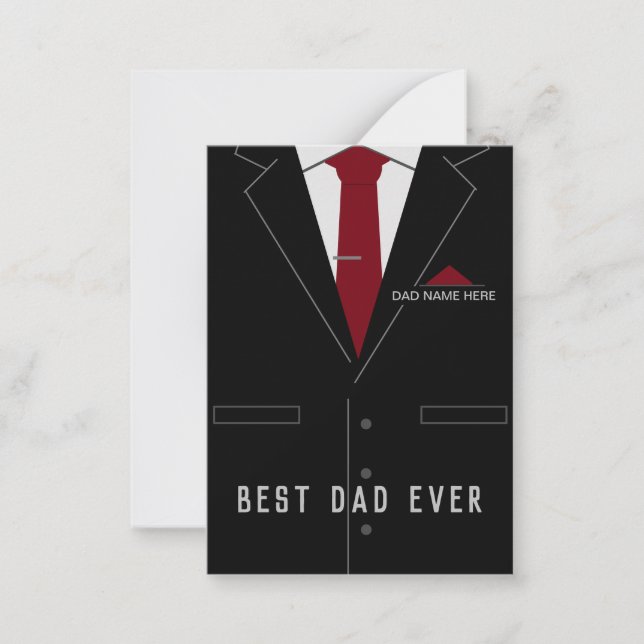 De Correspondance Carte Meilleur Papa - Votre Nom / Texte (Devant)