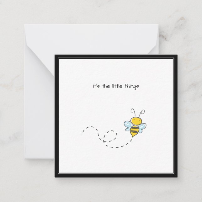 De Correspondance Carte Mini Merci Bumble Bee (Devant)