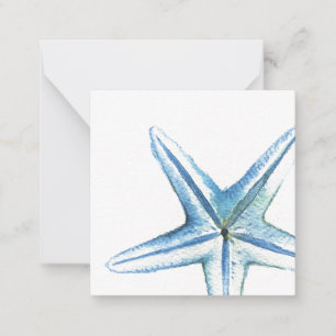 De Correspondance Carte Mini Note Aquarelle Bleue Starfish