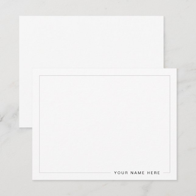 De Correspondance Carte moderne à billets plats personnalisée (Devant / Derrière)