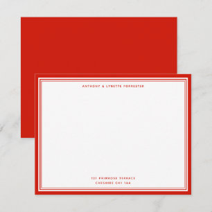 De Correspondance Carte moderne Candy Red Nom et adresse