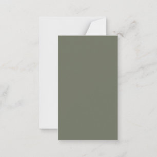 De Correspondance Carte moderne Moss Green Flat Note - Personnalisab