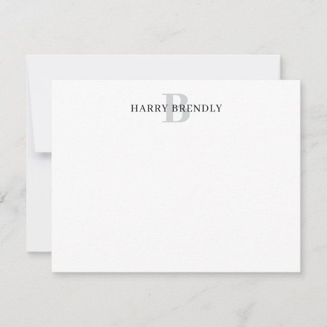 De Correspondance Carte Monogram Elegant Minimal Stylish (Devant)