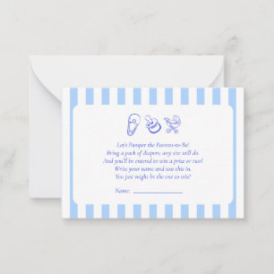 De Correspondance Carte Place Baby shower Bleu Déchets
