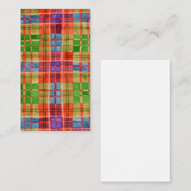 De Correspondance Carte plat MAC RAE TARTAN 3,5x2 (Devant / Derrière)