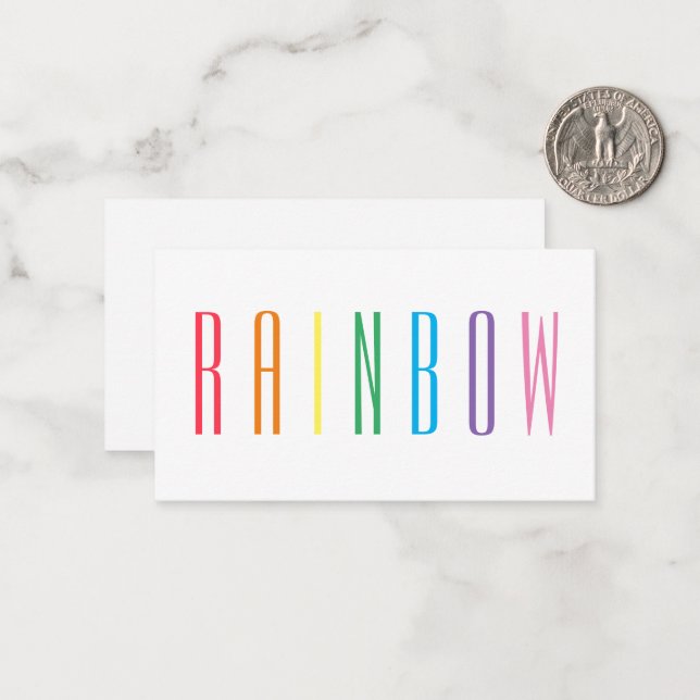 De Correspondance Carte plat RAINBOW 3,5x2 (Devant/Arrière en situation)