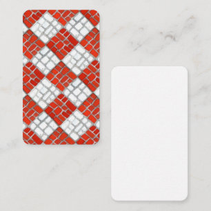 De Correspondance CARTE PLATE 3,5x2 MOSAÏQUE À COCHE ROUGE / VERTICA