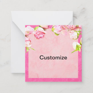 De Correspondance Carte plate à motif floral rose
