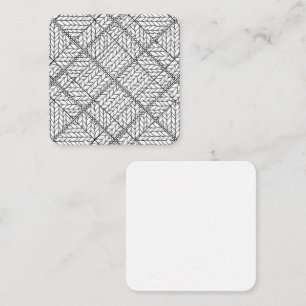 DE CORRESPONDANCE CARTE PLATE CARRÉE 2,5" TRICOTÉE ARGYLE BLANC