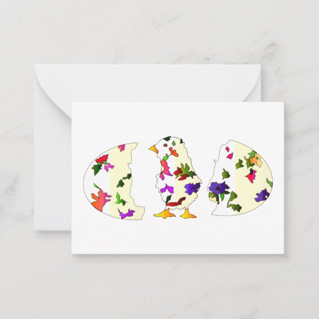 De Correspondance Carte plate Easter poussin qui éclot (Devant)