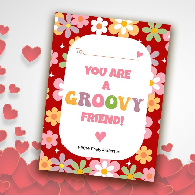 De Correspondance Carte plate groovy Friend pour la Saint-Valentin e (Créateur téléchargé)