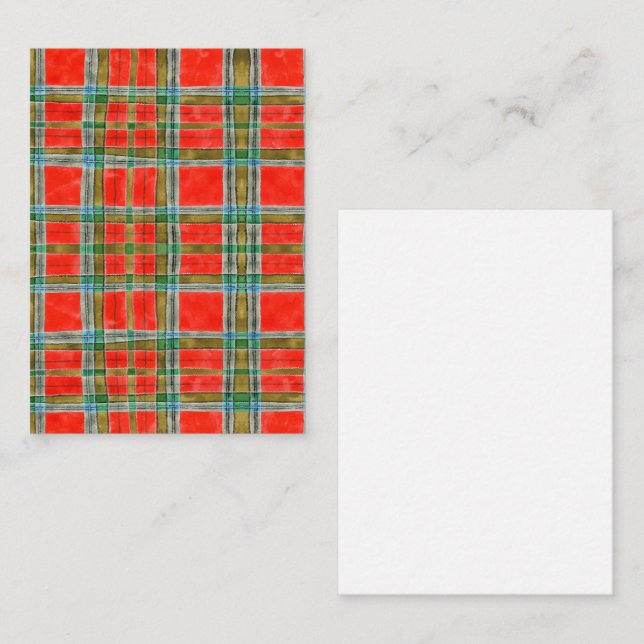 De Correspondance CARTE PLATE MAC BAIN TARTAN 3.5x2.5 (Devant / Derrière)