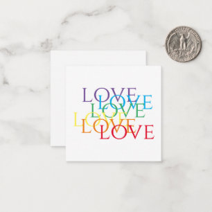 De Correspondance Carte plate RAINBOVE LOVE 2.5x2.5