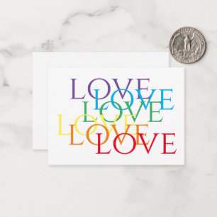 De Correspondance Carte plate RAINBOVE LOVE 3.5x2.5
