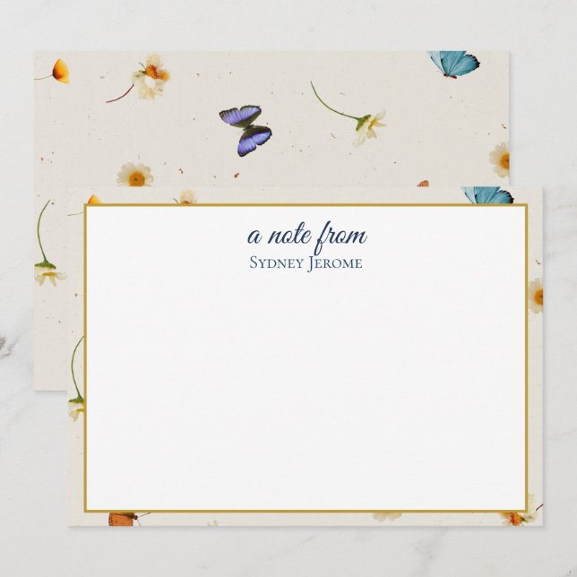 De Correspondance Carte plate simple (Devant / Derrière)