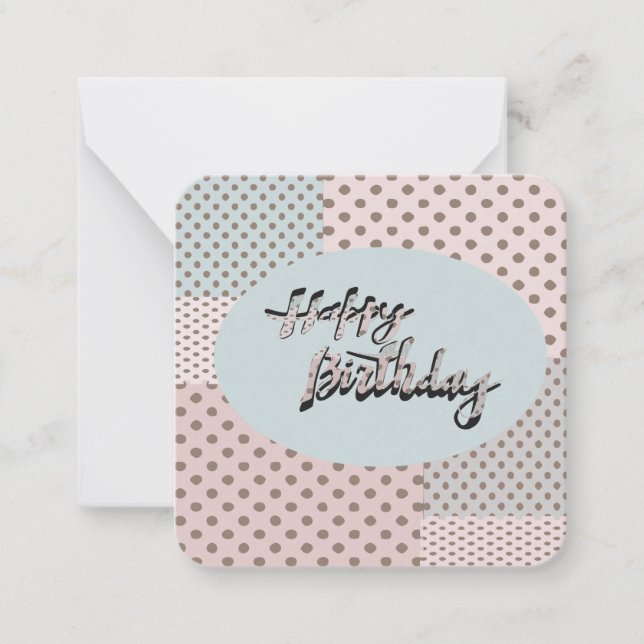 De Correspondance Carte pour notes d'anniversaire Polka Dot (Devant)