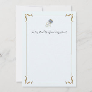 De Correspondance Carte pour notes Merci