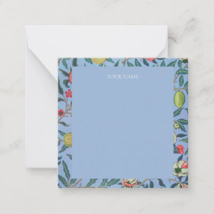 De Correspondance Carte pour notes PLAT : WILLIAM MORRIS "BLUE POMEG