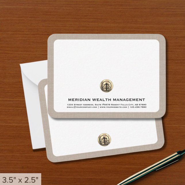 De Correspondance Carte professionnelle Gold Logo Business Note (Créateur téléchargé)