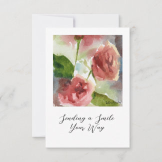 De Correspondance carte rose aquarelle