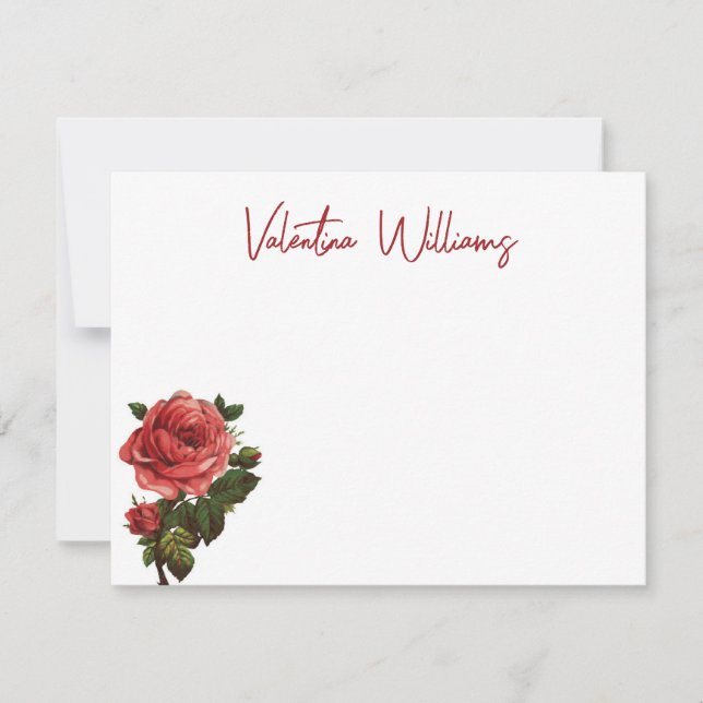 De Correspondance Carte Rose personnalisée (Devant)