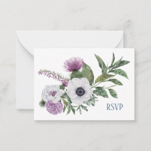 De Correspondance Carte RSVP Anemone et Thistle