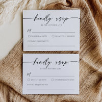 Carte RSVP minimaliste simple