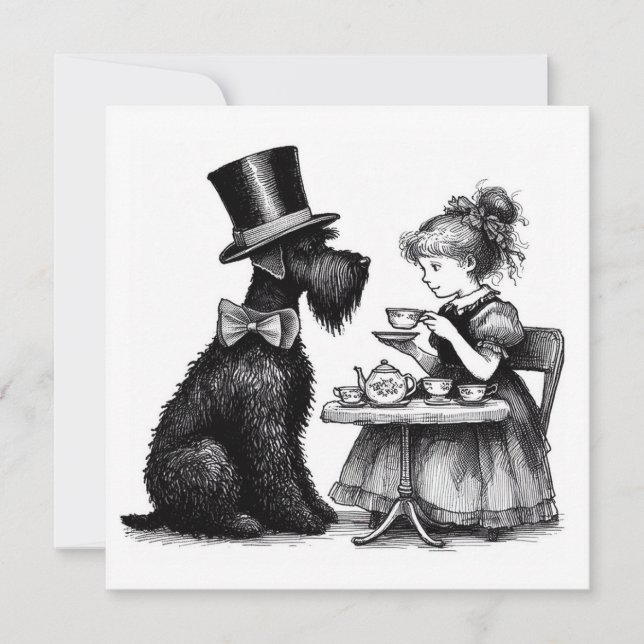 De Correspondance Carte Schnauzer Dog Flat Note (Devant)