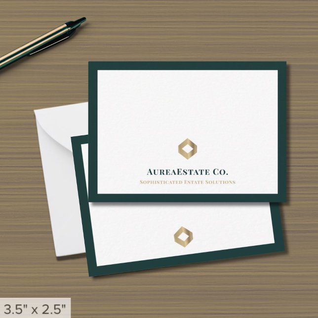 De Correspondance Carte simple logo or (Créateur téléchargé)