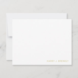 De Correspondance Carte simple minimaliste à note blanche