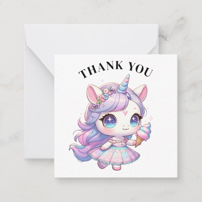 De Correspondance Carte Unicorn Merci (Devant)