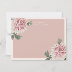 De Correspondance Carte vintage Botanique Rose Floral Note