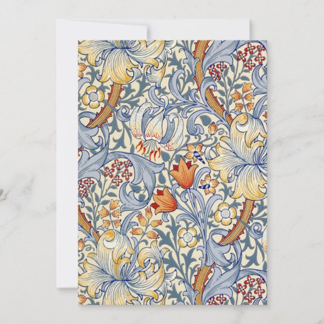 De Correspondance Carte William Morris Gold Lily Flat Note (Devant)
