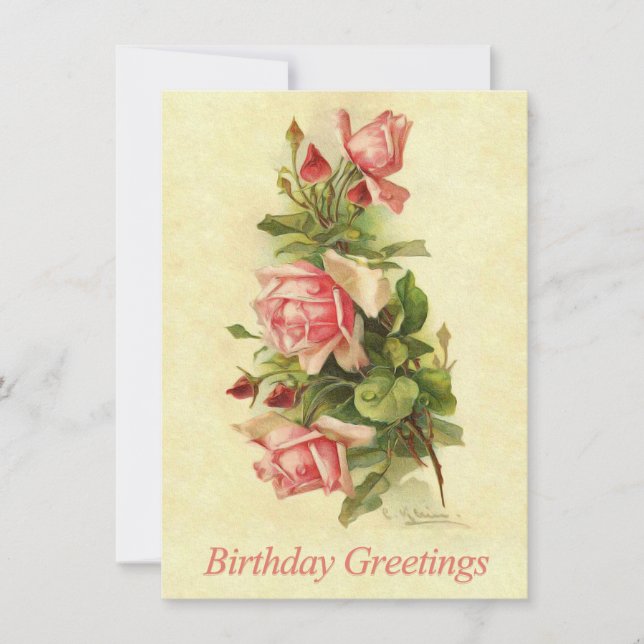 De Correspondance Catherine Klein Rose Spray Anniversaire Carte post (Devant)