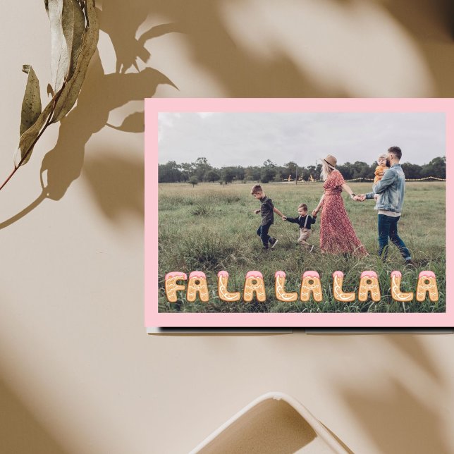 De Correspondance Christmas Fa La La La Gingerpain Carte photo (Créateur téléchargé)
