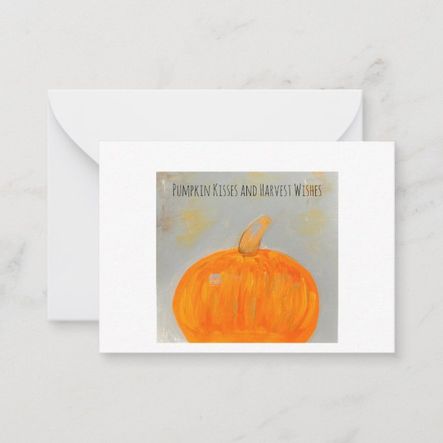 De Correspondance Citrouille Baisers blanc carte à plat (Devant)