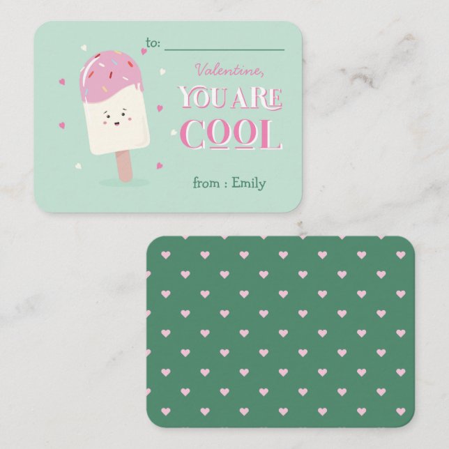 De Correspondance Classe Valentine's Day Cool Carte populaire (Devant / Derrière)