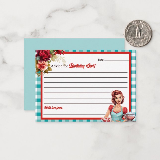 De Correspondance Classic Blue Anniversaire Conseils pour la carte B (Devant/Arrière en situation)