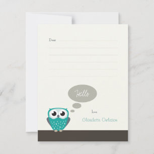 De Correspondance Claude le Petit-Hibou (rayé) Carte plate non pli