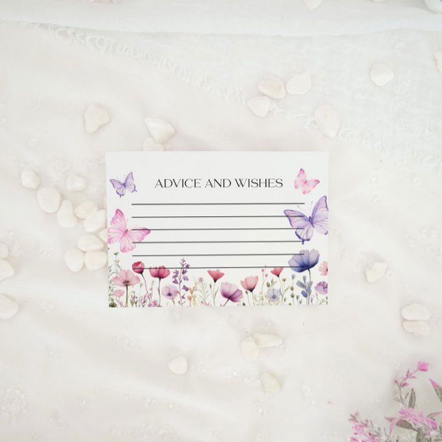 De Correspondance Conseils et souhaits Carte Papillon Floral (Créateur téléchargé)