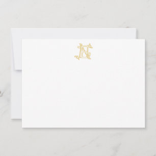 De Correspondance COULEURS ÉDITABLES EN Monogramme NE Carte pour not