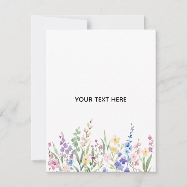 De Correspondance Créez votre propre carte à plat florale (Devant)