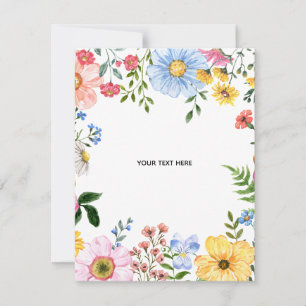 De Correspondance Créez votre propre carte plate à motif floral
