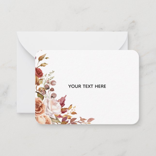 De Correspondance Créez votre propre carte plate florale (Devant)