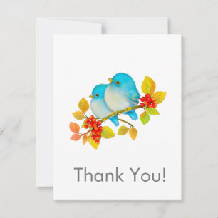 De Correspondance Cute Bluebirds Toutes Occassion Merci Carte pour n