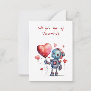 De Correspondance Cute Robot Valentine Classe Exchange Carte Plat