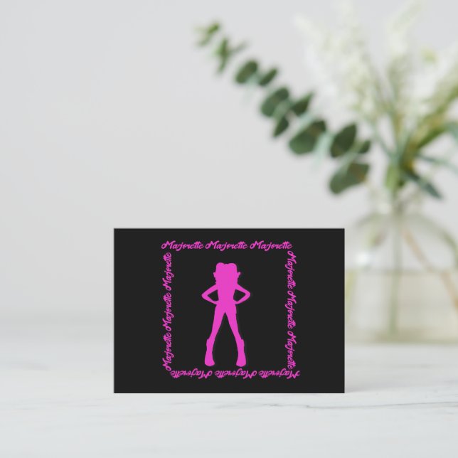 De Correspondance Danseur Majorette Carte pour notes C ( Fuchsia Bla (Debout devant)