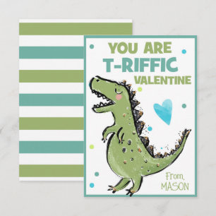 De Correspondance Dinosaur Carte Saint Valentin pour les enfants, Vo