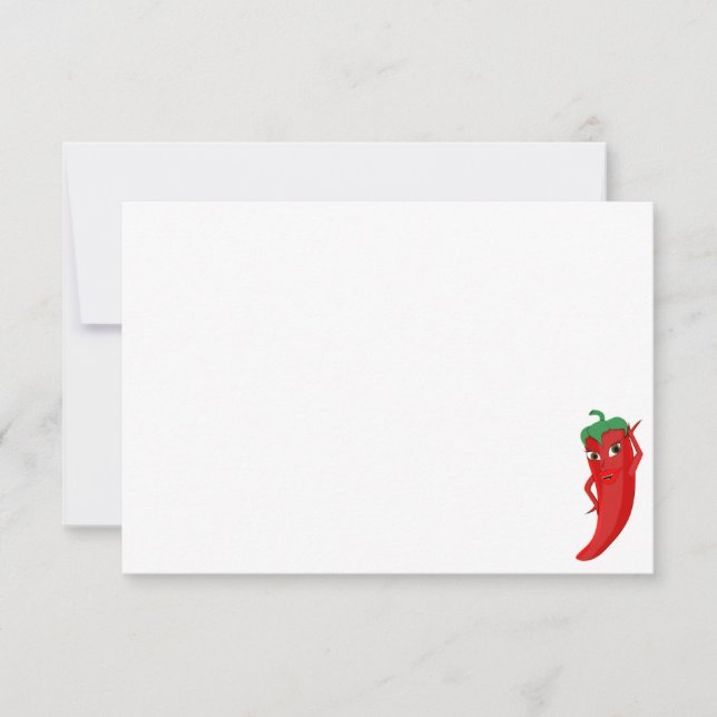 De Correspondance Diva Paprika Mignonne Carte Vierge Personnalisée (Devant)